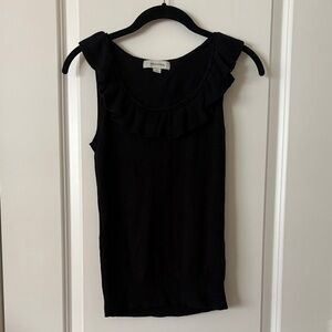 Merona Black Ruffled Tank Top